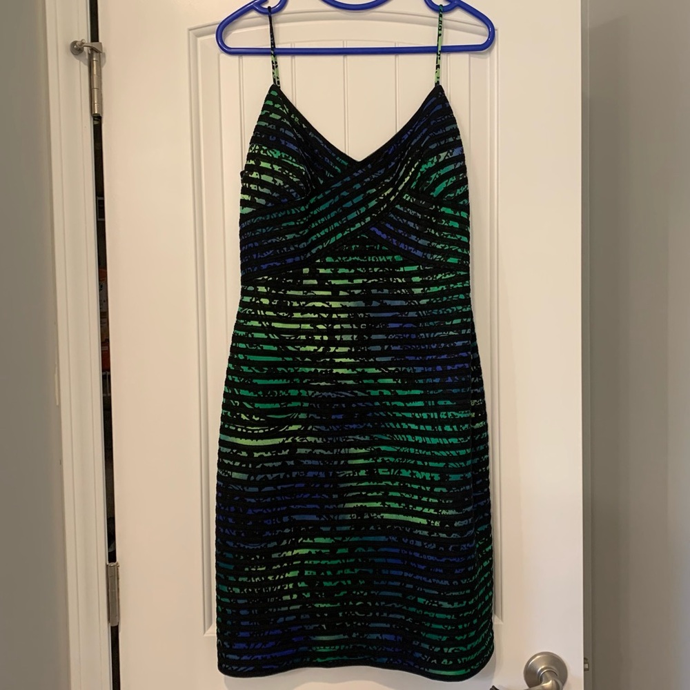 JS Collections Multi Color Spaghetti Strap Cocktail Dress - Picture 2 of 9